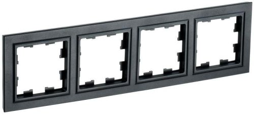 Рамка универсальная IEK Brite РУ-4-БрЧ 4-м. черный фото Рамка универсальная IEK Brite РУ-4-БрЧ 4-м. черный картинка